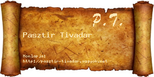 Pasztir Tivadar névjegykártya